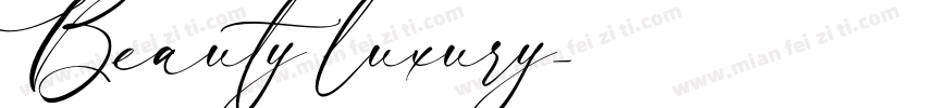 Beauty luxury字体转换
